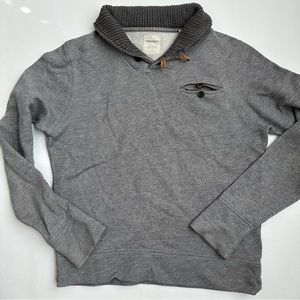 Billy Reid Shawl Collar Shiloh Gray Pullover M